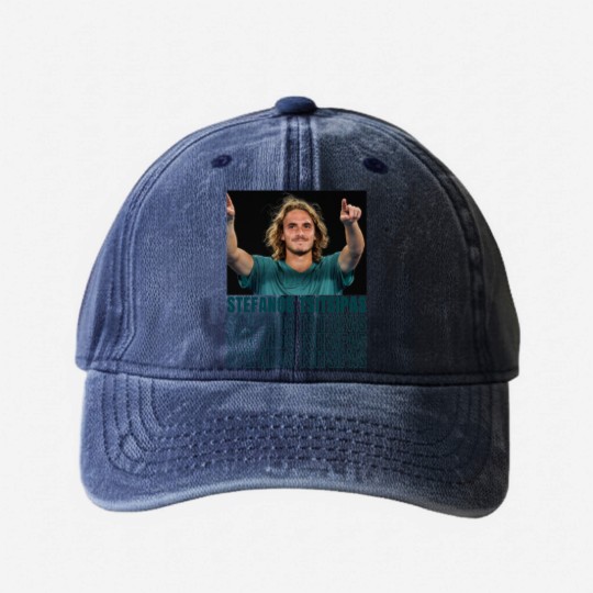 Discover stefanos tsitsipas Classic Washed Denim Baseball Caps