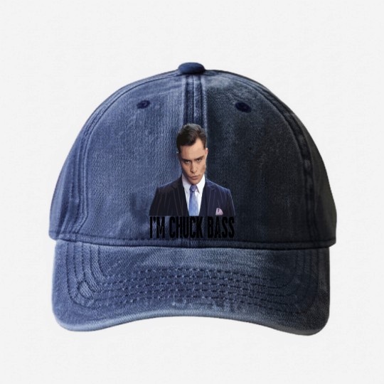 Discover Chuck Bass Unisex Washed Denim Baseball Caps, Gosip Girl Washed Denim Baseball Caps