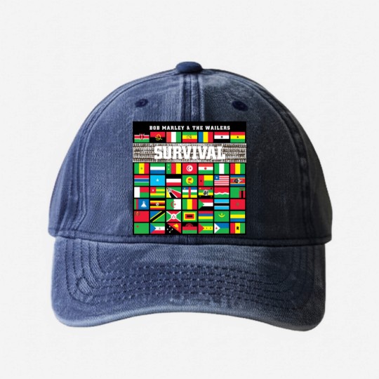 Discover Bob Marley Washed Denim Baseball Caps, Reggae Music Band Washed Denim Baseball Caps