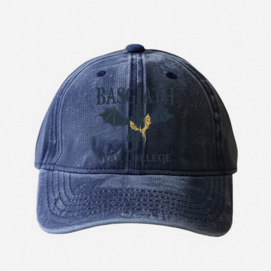 Discover Basgiath War College Washed Denim Baseball Caps, Fourth Wing Washed Denim Baseball Caps