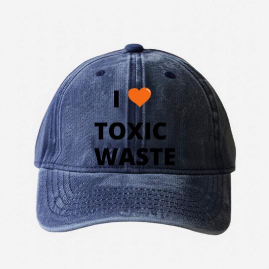 Discover i heart toxic wast Washed Denim Baseball Caps