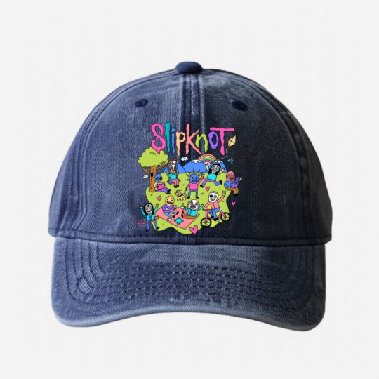 Discover SL.I.P.KN.OT Washed Denim Baseball Caps - All Hope Is Gone Washed Denim Baseball Caps - The End So Far Merch -  The Gray Chapter Washed Denim Baseball Caps