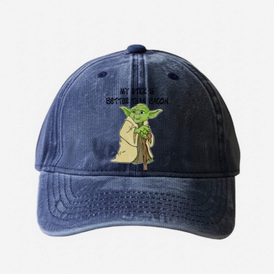 Discover My Stick is Better Than Bacon - Bad Lip Reading Washed Denim Baseball Caps