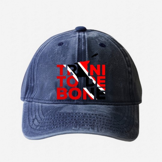Discover Unapologetically Trini To De Bone - Trini Lives MatterTrinidad And Tobago Culture Washed Denim Baseball Caps