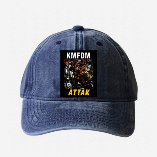 Discover KMFDM ATTAK - Vintage Washed Denim Baseball Caps