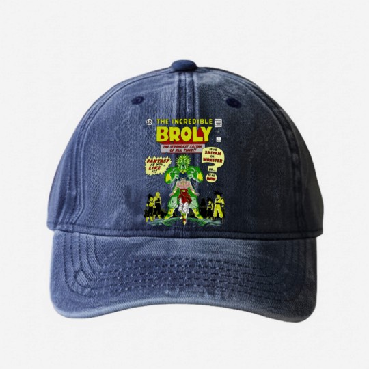 Discover The incredible Broly Washed Denim Baseball Caps