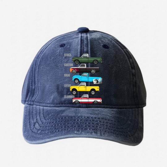 Discover 69-72 Classic Trucks - Chevy Trucks - Washed Denim Baseball Caps