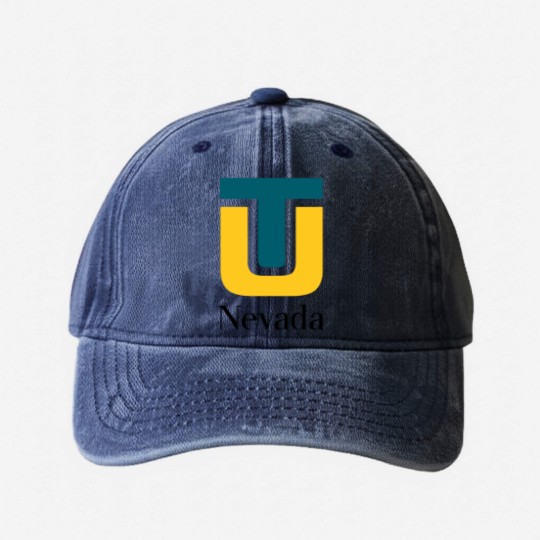 Discover Touro University Nevada Studies Logo Washed Denim Baseball Caps
