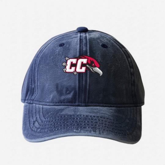 Discover Casper College Athletics Thunderbirds Washed Denim Baseball Caps