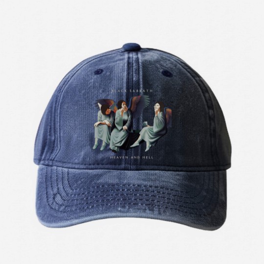 Discover Black Sabbath Heaven & Hell Washed Denim Baseball Caps Washed Denim Baseball Caps