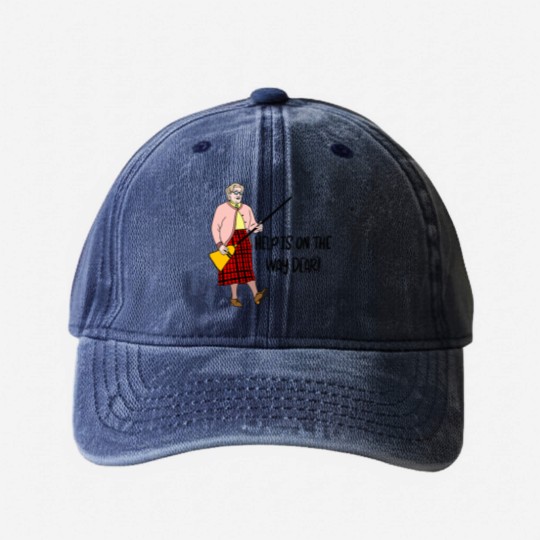 Discover Mrs Doubtfire “Help is on the way dear” Washed Denim Baseball Caps