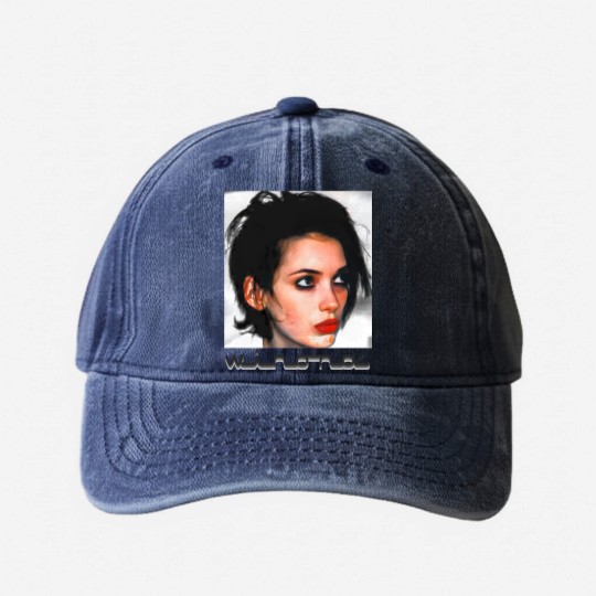 Discover Winona Ryder // Retro 90s Fan Art - Winona Ryder - Washed Denim Baseball Caps