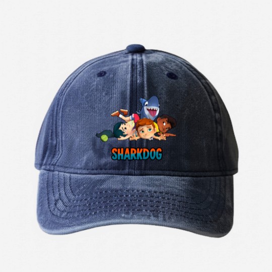 Discover Sharkdog Netflix animationSharkdog Netflix animation Washed Denim Baseball Caps