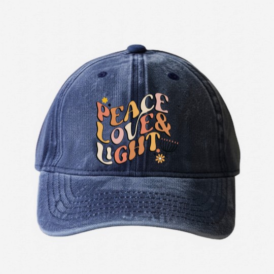 Discover Hanukkah Washed Denim Baseball Caps Happy Hannukah Washed Denim Baseball Caps