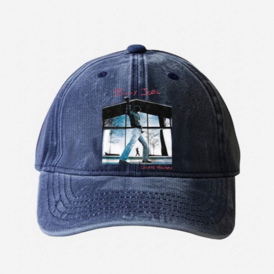 Discover Billy Joel Glass Houses White Washed Denim Baseball Caps