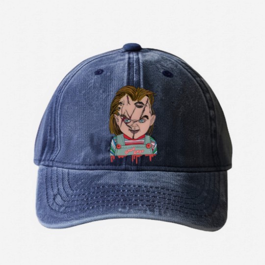Discover Chucky Kids Washed Denim Baseball Caps - Child's play Washed Denim Baseball Caps