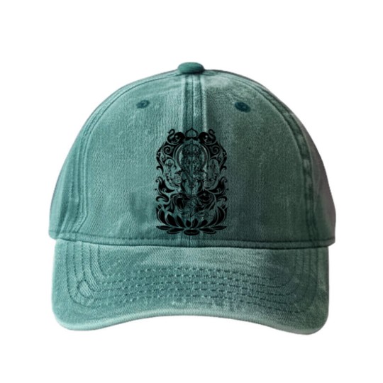 Discover Tribal Ganesh - Ganesh - Washed Denim Baseball Caps