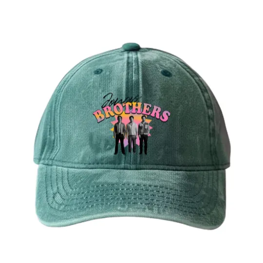 Discover Jonas Brothers Weve Been on Pink - Jonas Brothers Merch Washed Denim Baseball Caps