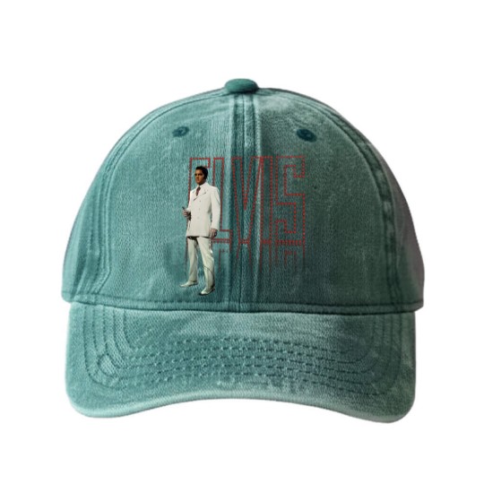 Discover Elvis Presley - White Suit Adult Washed Denim Baseball Caps