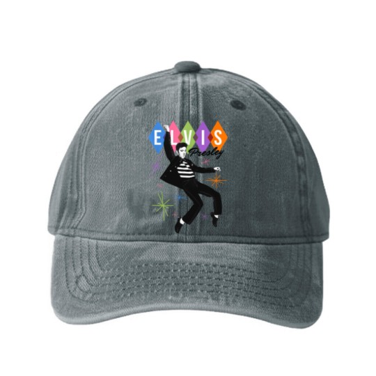 Discover Elvis Presley, Elvis Presley 2022 Movie for Washed Denim Baseball Caps, Gift for Elvis lovers, Elvis Presley Washed Denim Baseball Caps