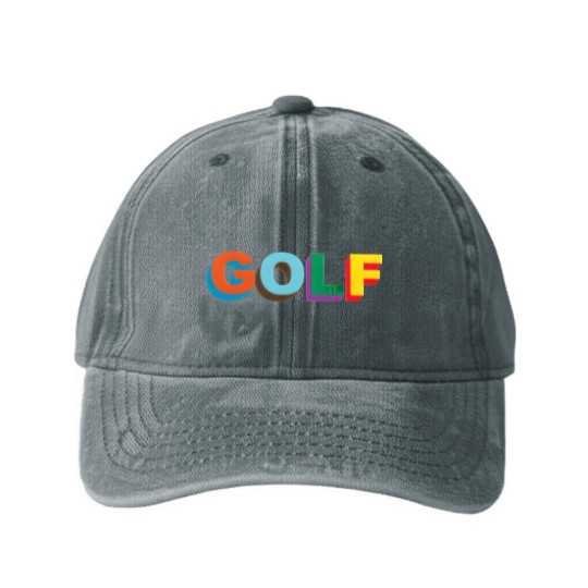 Discover Multi color 3D Golf Wang Washed Denim Baseball Caps