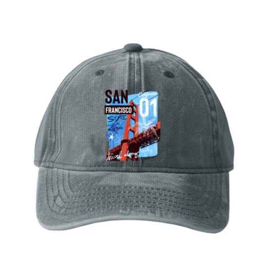Discover SAN FRANCISCO Washed Denim Baseball Caps