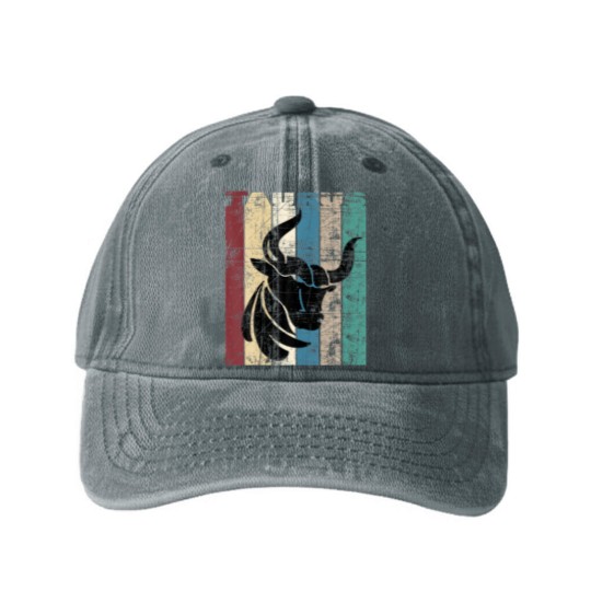 Discover Taurus Vintage Taurus Gift Idea Retro Distressed Washed Denim Baseball Caps