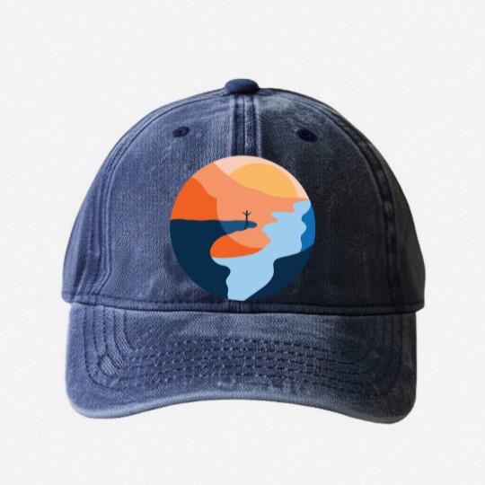 Discover Trolltunga Fjord Norway Souvenir Gift Washed Denim Baseball Caps