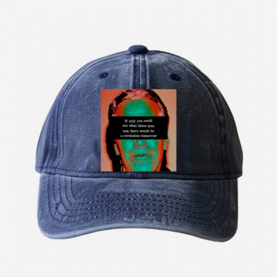 Discover Jeffrey Epstein Cover-up Protest Washed Denim Baseball Caps