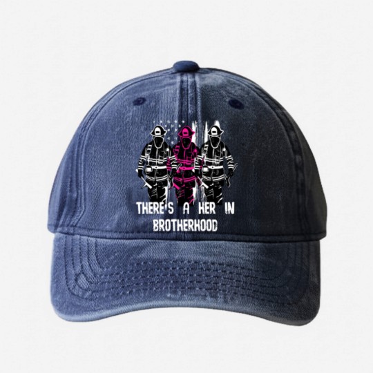 Discover Female Firefighter Women Brotherhood Washed Denim Baseball Caps