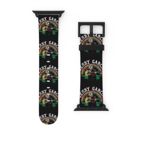 Discover Jerry Garcia Band Jerry & Guitar Vintage Style Adult Short Sleeve Watch Bands For Apple Watch Graphic Tees