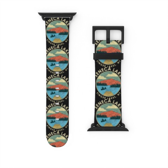 Discover Finger Lakes NY New York Seneca Lake print Watch Bands For Apple Watch
