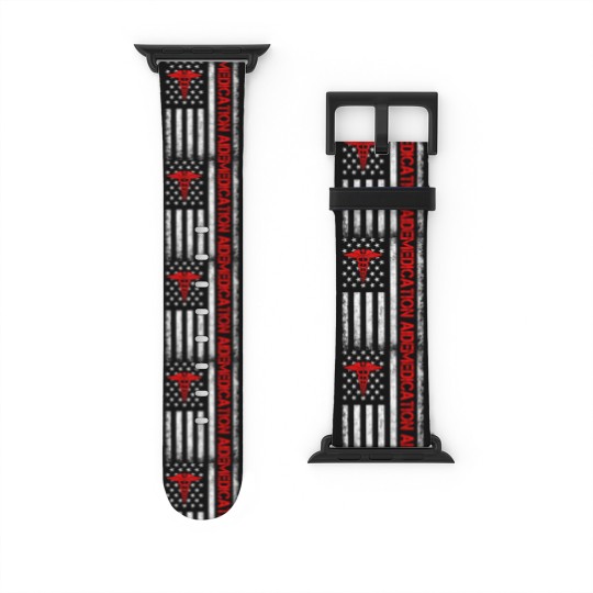 Discover medication aide american flag med aide medication aides Watch Bands For Apple Watch