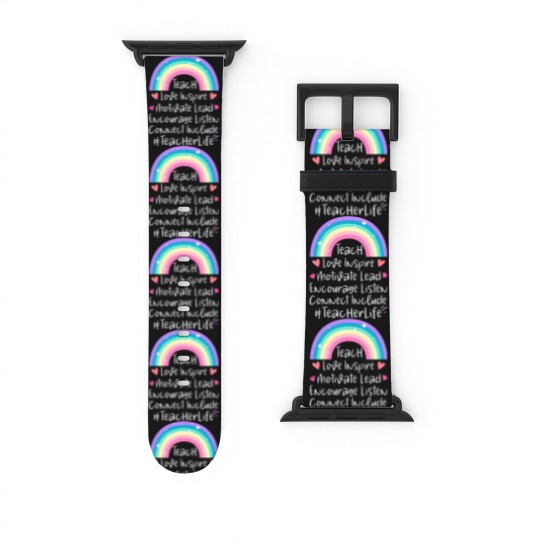 Discover Teacher Life Watch Bands For Apple Watch, Teacher Gift, Teacher Watch Bands For Apple Watch, Elementary School Teacher Watch Bands For Apple Watch, Preschool Teacher, Gift for Teacher - Teacher Life - Watch Bands For Apple Watch