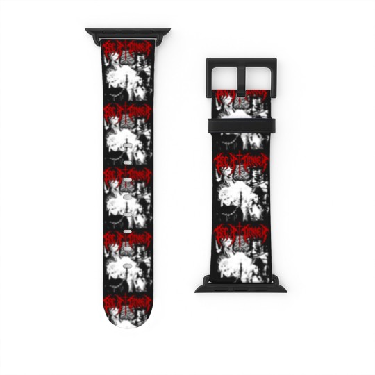 Discover Girl Dinner Black Metal Vintage Watch Bands For Apple Watch
