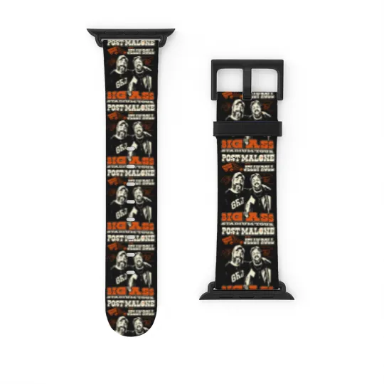 Discover Post Malone Jelly Roll Tour Watch Bands For Apple Watch, Posty Beautifully Broken Rapper Watch Bands For Apple Watch, Jelly Roll Watch Bands For Apple Watch