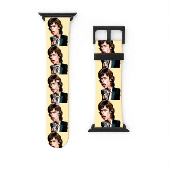 Discover Caricature of Mick Jagger Watch Bands For Apple Watch