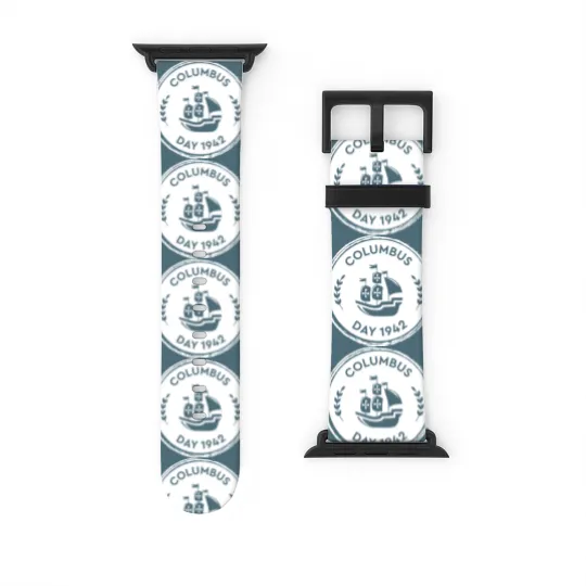 Discover Columbus Day USA America Holiday Christopher Ship Watch Bands For Apple Watch