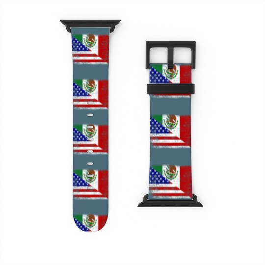 Discover Vintage Mexican American Flag Watch Bands For Apple Watch