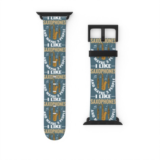 Discover Jazz Music Instrument Saxophone Boys Saxophonist Watch Bands For Apple Watch