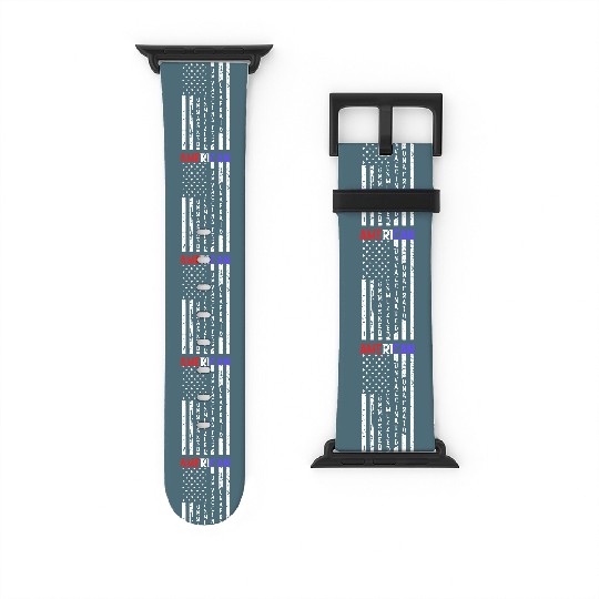 Discover Unmasked Unmuzzled Unvaccinated Unafraid American Flag Fan Watch Bands For Apple Watch