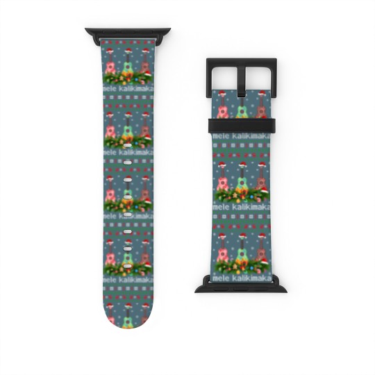 Discover Mele Kalikimaka Ukulele Guitar  Watch Bands For Apple Watch