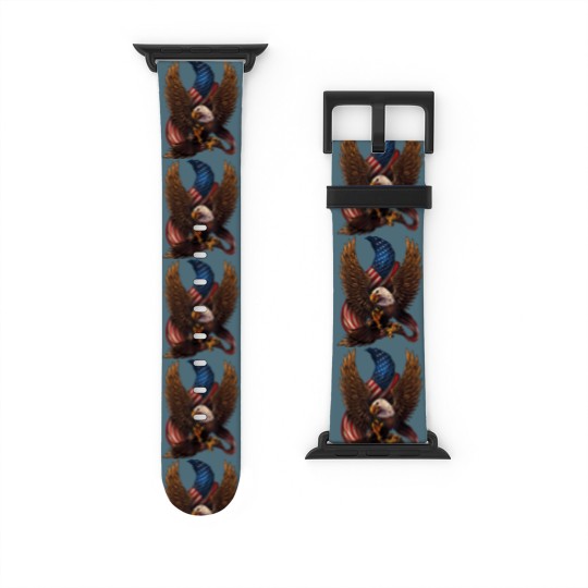 Discover Patriotic American Design With Eagle And Flag Watch Bands For Apple Watch