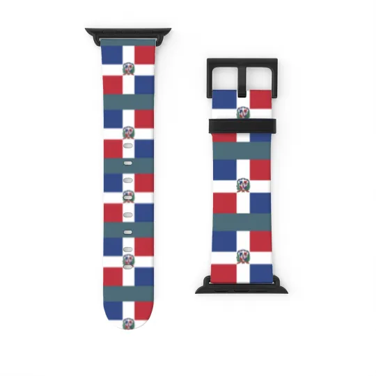 Discover AIFRIS Dominican Republic Flag Cotton Watch Bands For Apple Watch