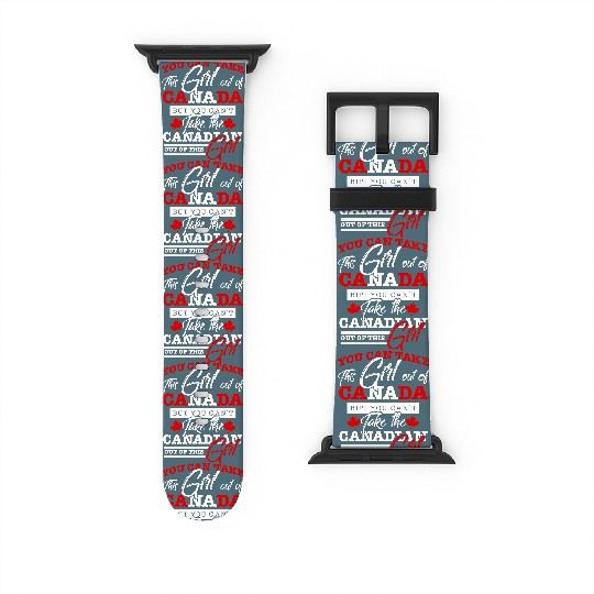 Discover Canadian Girl Women Gifts Maple Leaf Canada Watch Bands For Apple Watch
