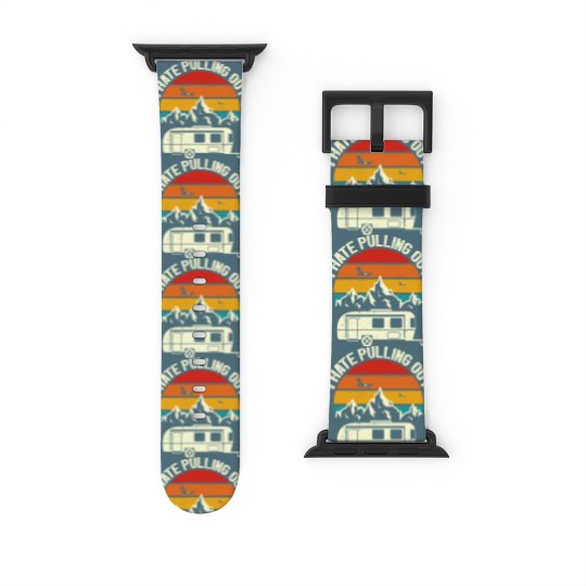 Discover Retro Vintage Mountains I Hate Pulling Out Funny Camping Watch Bands For Apple Watch