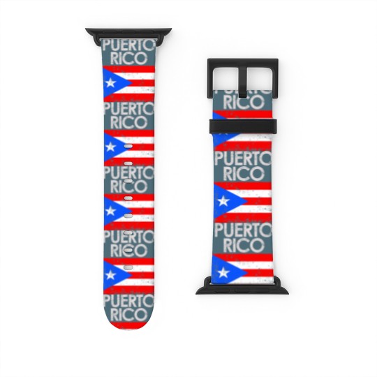 Discover Vintage Puerto Rico Rican Flag Watch Bands For Apple Watch