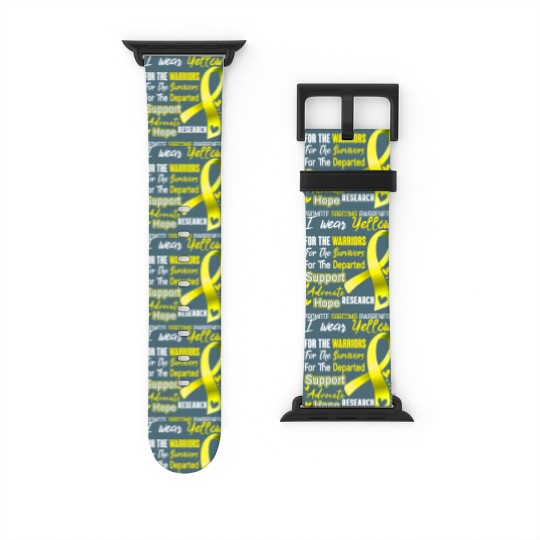 Discover I Wear Yellow For Sarcoma Awareness Support Sarcoma Warrior Gifts - Sarcoma Awareness - Watch Bands For Apple Watch