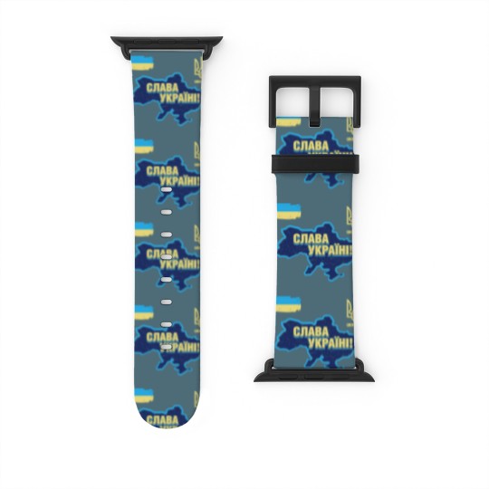 Discover Glory to Ukraine Map Football Team Watch Bands For Apple Watch