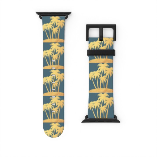 Discover Palm Gold Beach Vacation Island Luxury Summer Sun Watch Bands For Apple Watch